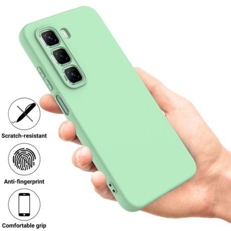 Силіконовий чохол Solid Color Liquid Silicone на Infinix Hot 50 4G - зелений