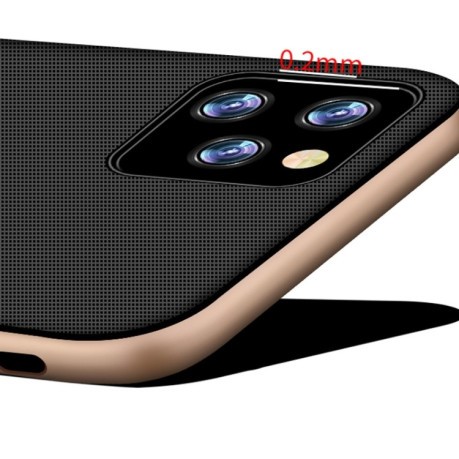 Противоударный чехол Plaid Texture для iPhone 11 - золотой