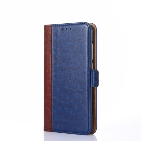 Чехол-книжка Ostrich Texture для iPhone XS - синий