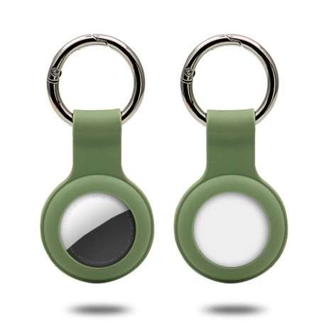 Силиконовый брелок с карабином Keychain Ring для AirTag - зеленый