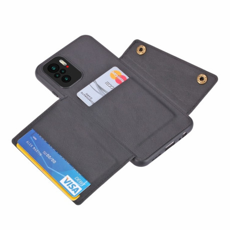 Протиударний чохол Magnetic with Card Slots на Xiaomi Redmi Note 10/10s/Poco M5s - чорний