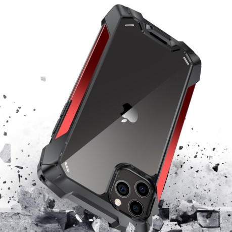 Протиударний чохол R-JUST Metal Airbag для iPhone 12/12 Pro - червоний