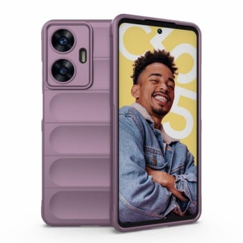 Силиконовый чехол Magic Flannel для Realme C55 4G - фиолетовый