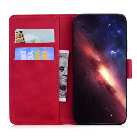 Чехол-книжка Skin Feel Pure Color для Xiaomi Redmi Note 12 4G - красный