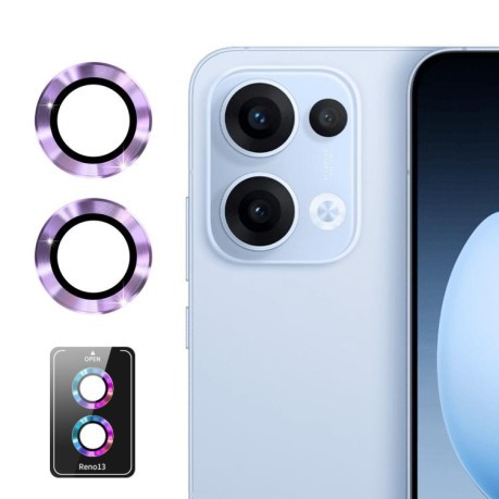 Захисне скло на камеру ENKAY Aluminium для OPPO Reno13 Global - фіолетове