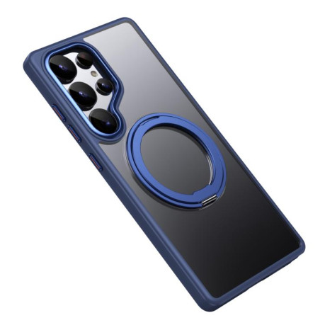 Ударозахисний чохол 360 Rotating MagSafe Magnetic Frosted  для Samsung Galaxy S25 Ultra 5G - синій