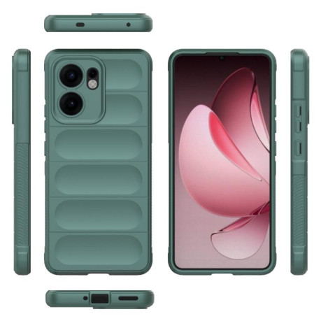 Силиконовый чехол Magic Flannel для OPPO Reno13 F/Reno13 FS- зеленый
