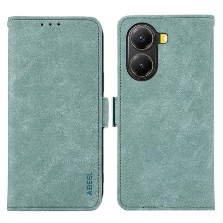 Чохол-книжка ABEEL Color Block Magnetic RFID Leather для Xiaomi Poco X7 Pro - зелений