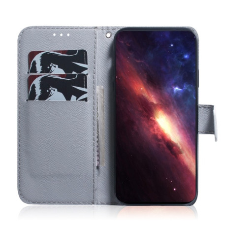 Чехол-книжка Coloured Drawing для Samsung Galaxy A34 5G - Lion