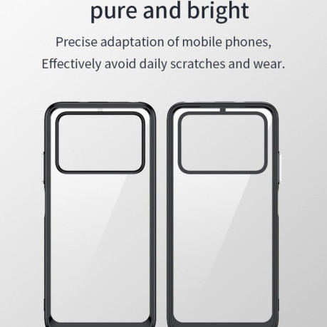 Противоударный чехол Colorful Acrylic Series для Xiaomi Poco M4 Pro 4G - черный