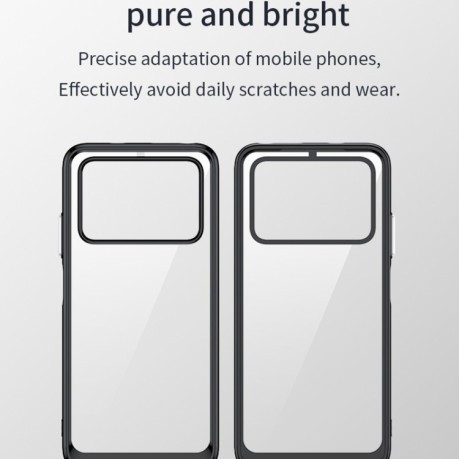 Противоударный чехол Colorful Acrylic Series для Xiaomi Poco M4 Pro 4G - голубой