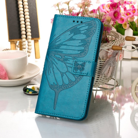 Чехол-книжка Embossed Butterfly для Samsung Galaxy A04s/A13 5G - синий