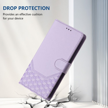 Чохол-книжка Embossing Stripe RFID для Realme 13+ 5G/13 Pro 5G/13 Pro+ - фіолетовий