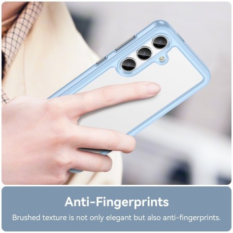 Противоударный чехол Colorful Acrylic Series для Samsung Galaxy S24+ 5G - синий