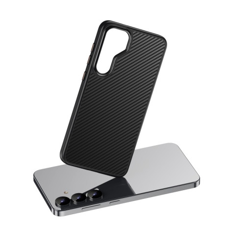 Протиударний чохол Kevlar Fiber Shockproof MagSafe для Samsung Galaxy S25+ 5G - чорний