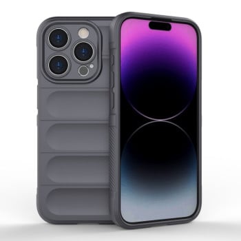 Силиконовый чехол Magic Flannel для iPhone 15 Pro - темно-серый
