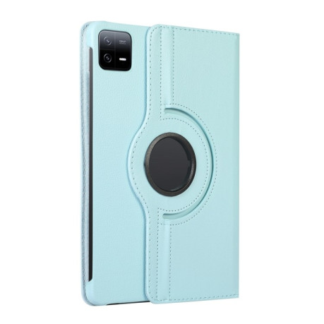 Чехол-книжка 360 Degree Rotation Litchi для Xiaomi Pad 7 Pro / Pad 7 - голубой