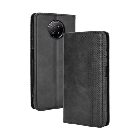 Чехол-книжка Magnetic Buckle Retro на Xiaomi Redmi Note 9T - черный