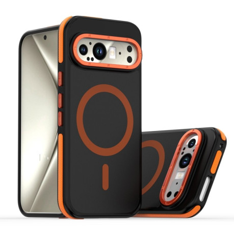 Протиударний чохол Dual-Color Skin Feel Magsafe Magnetic для Google Pixel 9 Pro XL - помаранчевий