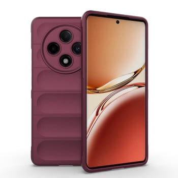 Силиконовый чехол Magic Flannel для OPPO A3 Pro 5G - винно-красный