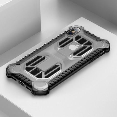 Противоударный чехол Baseus Cold Front Cooling A Mecha на iPhone XS Max-прозрачный