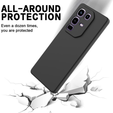 Силиконовый чехол Solid Color Liquid Silicone на Infinix Note 50 4G / 50 Pro 4G - черный
