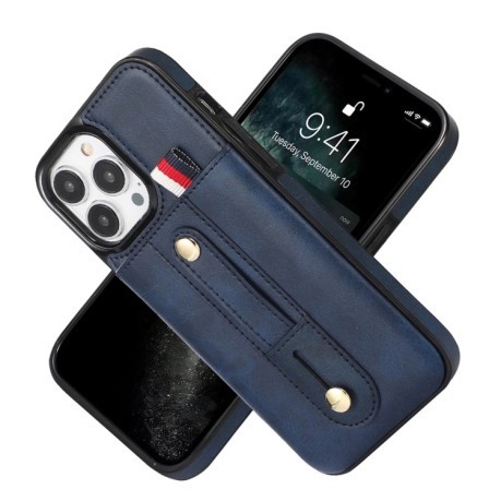 Протиударний чохол Wristband Kickstand для iPhone 14 Pro Max - синій