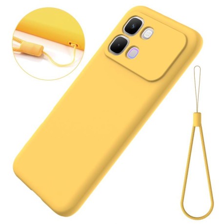 Силіконовий чохол Solid Color Liquid Silicone для Infinix Note Edge 5G — жовтий
