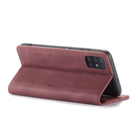 Чехол- книжка CaseMe 013 Series на Samsung Galaxy A51 - винно-красный