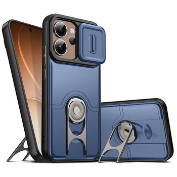 Протиударний чохол Escase зі шторкою камери та обертовим тримачем на OPPO Reno15 Pro 5G Global — синій
