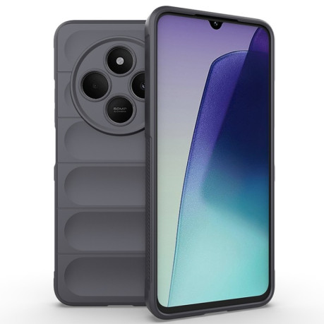 Силиконовый чехол Magic Flannel для Xiaomi Redmi 14C 4G/Poco C75/Redmi A4 5G - темно-серый