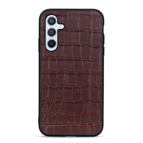 Противоударный чехол Crocodile Texture для Samsung Galaxy A54 5G - коричневый