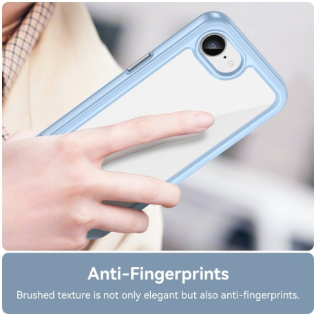 Противоударный чехол Colorful Acrylic Series для iPhone 16e - синий