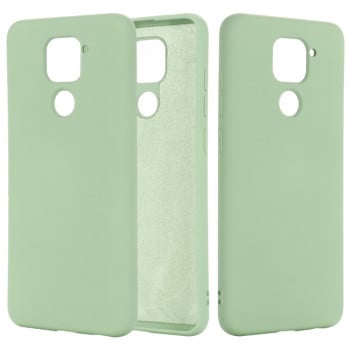 Силиконовый чехол Solid Color Liquid Silicone на Xiaomi Redmi Note 9 / Redmi 10X - зеленый