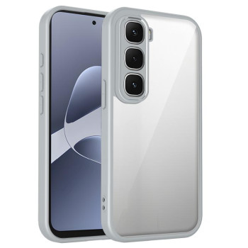Матовый противоударный чехол Escase с мягким покрытием на Infinix Hot 70 4G — серый