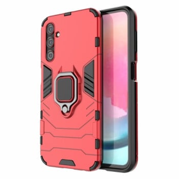 Противоударный чехол Magnetic Ring с подставкой на Samsung Galaxy A24 4G/A25 5G - красный