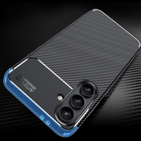 Ударозащитный чехол HMC Carbon Fiber Texture на Samsung Galaxy S24 FE 5G - черный