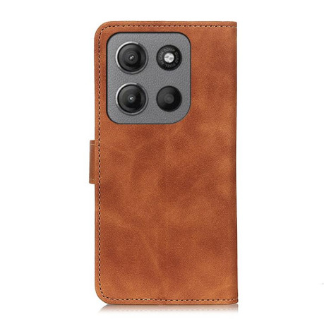 Чохол-книжка KHAZNEH Cowhide Texture на Motorola Moto G15 4G/G05 - коричневий
