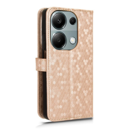Чехол-книжка Honeycomb Dot для Xiaomi Redmi Note 14S/ 13 Pro 4G / POCO M6 Pro 4G- золотой
