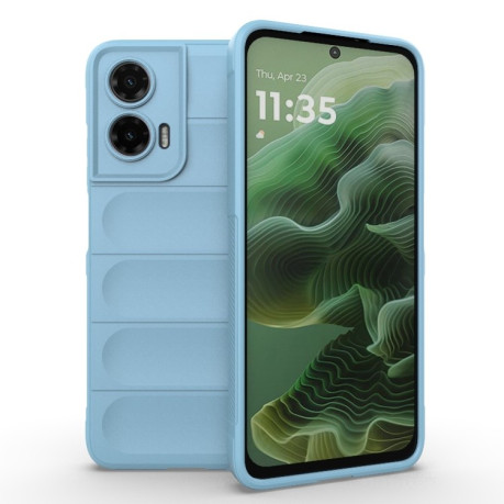 Силиконовый чехол Magic Flannel для Motorola Moto G35 5G Global - голубой