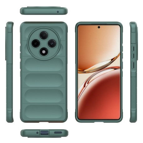 Силиконовый чехол Magic Flannel для OPPO A3 Pro 5G - зеленый
