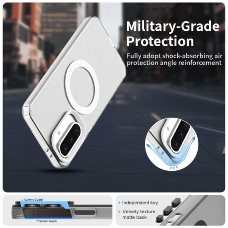 Протиударний чохол MagSafe Holder PC Hybrid для Samsung Galaxy A36 5G - білий