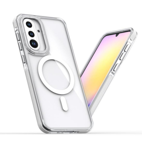 Чехол Dual-color MagSafe TPU Hybrid для Samsung Galaxy A36 5G - прозрачный
