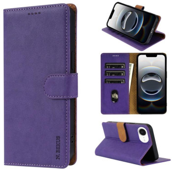Чехол-книжка NBEKUS CSJ-P1 Solid Color Leather на iPhone 16e - фиолетовый