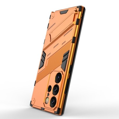 Противоударный чехол Punk Armor для Samsung Galaxy S24 Ultra 5G - оранжевый