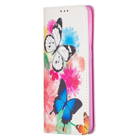 Чехол-книжка Colored Drawing Series на Samsung Galaxy S21 Plus - Two Butterflies