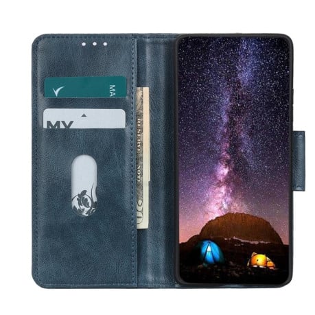 Чехол-книжка Mirren Crazy Horse Texture на OnePlus 10 Pro - синий