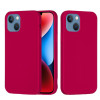 Силіконовий чохол Solid Color Liquid для iPhone 15 - пурпурно-червоний