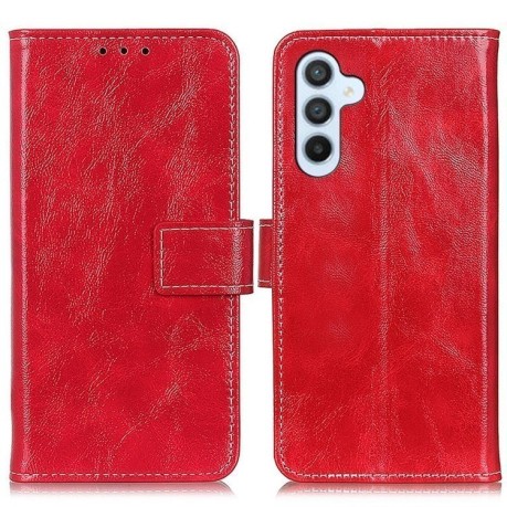 Чохол-книжка Magnetic Retro Crazy Horse Texture на Samsung Galaxy M35 5G - червоний