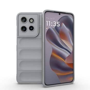 Силиконовый чехол Magic Flannel для Motorola Edge 50 Neo - серый